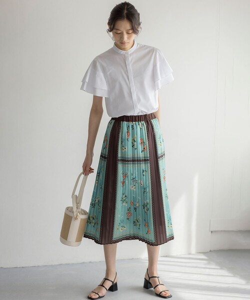 組曲（クミキョク）の「コットンレーヨンシャーティング ブラウス（シャツ/ブラウス・レディース・アイボリー系/ネイビー系/ベージュ系1/ブルー系1・2/3）」の15枚目の写真