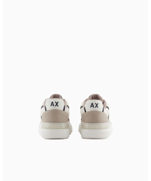 ARMANI EXCHANGE（アルマーニエクスチェンジ）の「【A|X アルマーニ エクスチェンジ】ミックスマテリアル レースアップスニーカー（スニーカー・メンズ・ベージュ・6.5/7/7.5/8/8.5/9/9.5/6/10/10.5）」の4枚目の写真