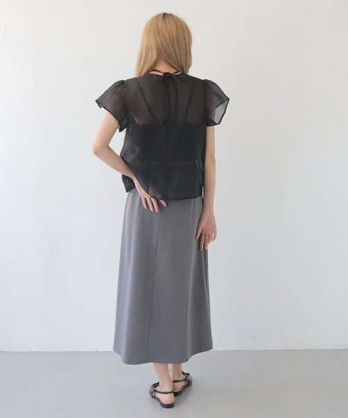 CLEIO(クレイオ)の「【CLEIO】テープ刺繍ネックリボン半袖ブラウス TAPE EMBROIDERY NECK RIBBON BLOUSE/940-13610(シャツ/ブラウス・レディース・ブラック/アイボリー・FREE)」の15枚目の写真