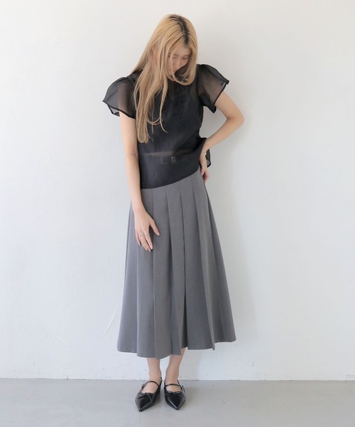 CLEIO(クレイオ)の「【CLEIO】テープ刺繍ネックリボン半袖ブラウス TAPE EMBROIDERY NECK RIBBON BLOUSE/940-13610(シャツ/ブラウス・レディース・ブラック/アイボリー・FREE)」の11枚目の写真