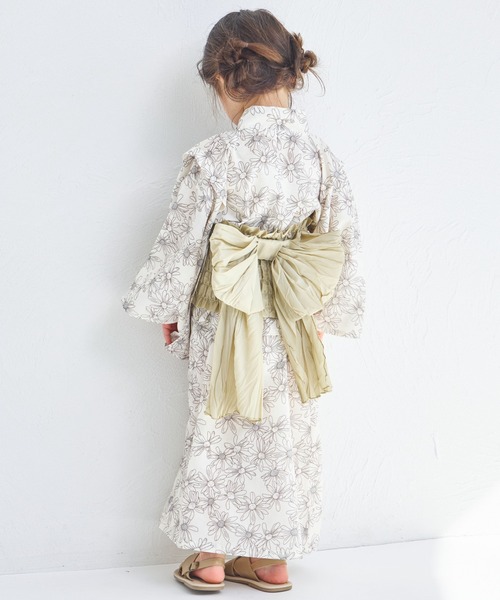 pairmanon（ペアマノン）の「【簡単着付け】【リンクコーデ】2WAYガールズ浴衣（浴衣・キッズ・アイボリー/ブラック系その他2/パープル/イエロー/ピンク/ライトイエロー/ブルー/ブラック系その他・100/90/110/150/120/130/140）」の17枚目の写真