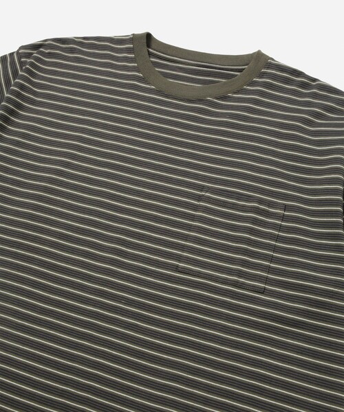 Saturdays NYC(サタデーズ ニューヨークシティ )の「Multi Stripe Relax SS Tee(Tシャツ/カットソー・メンズ・グレー/オリーブ・L/M/S/XL)」の15枚目の写真
