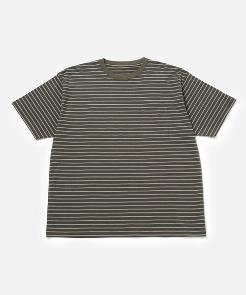 Saturdays NYC(サタデーズ ニューヨークシティ )の「Multi Stripe Relax SS Tee(Tシャツ/カットソー・メンズ・グレー/オリーブ・L/M/S/XL)」の13枚目の写真