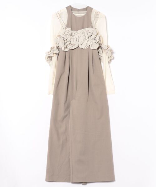 ANDRESD】ruffled bustier pants dress［フリルビスチェパンツドレス