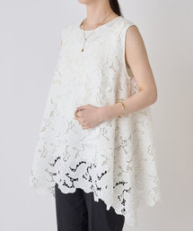 LIVETART | 刺繍レースノースリーブブラウス(シャツ/ブラウス)