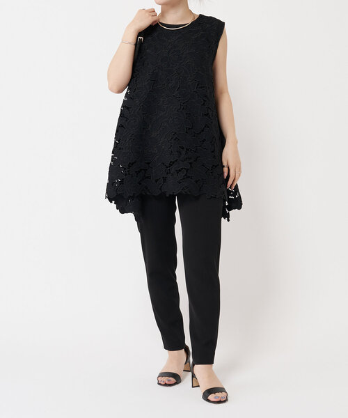 LIVETART（リヴェタート）の「刺繍レースノースリーブブラウス（シャツ/ブラウス・レディース・ブラック/ホワイト・FREE）」の5枚目の写真