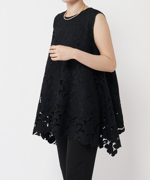 LIVETART（リヴェタート）の「刺繍レースノースリーブブラウス（シャツ/ブラウス・レディース・ブラック/ホワイト・FREE）」の7枚目の写真