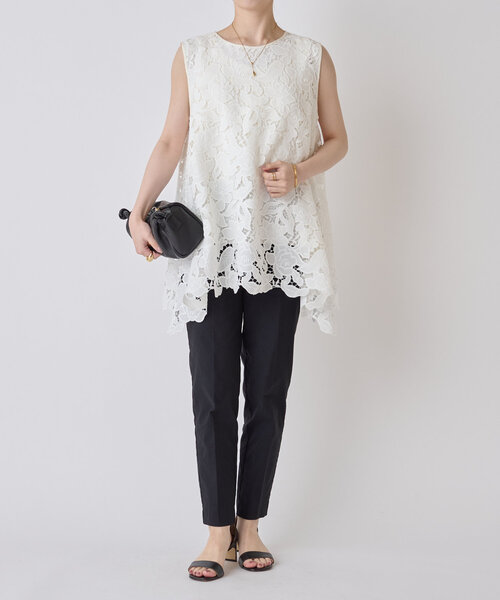 LIVETART（リヴェタート）の「刺繍レースノースリーブブラウス（シャツ/ブラウス・レディース・ブラック/ホワイト・FREE）」の11枚目の写真
