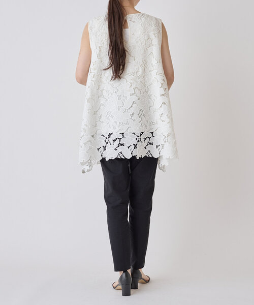 LIVETART（リヴェタート）の「刺繍レースノースリーブブラウス（シャツ/ブラウス・レディース・ブラック/ホワイト・FREE）」の13枚目の写真