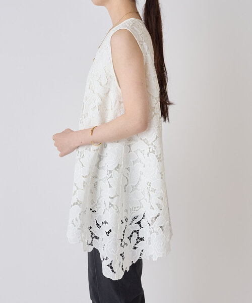 LIVETART（リヴェタート）の「刺繍レースノースリーブブラウス（シャツ/ブラウス・レディース・ブラック/ホワイト・FREE）」の17枚目の写真