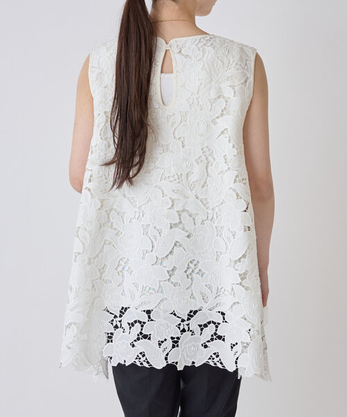 LIVETART（リヴェタート）の「刺繍レースノースリーブブラウス（シャツ/ブラウス・レディース・ブラック/ホワイト・FREE）」の19枚目の写真