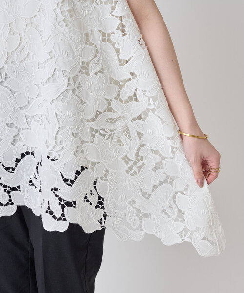 LIVETART（リヴェタート）の「刺繍レースノースリーブブラウス（シャツ/ブラウス・レディース・ブラック/ホワイト・FREE）」の21枚目の写真