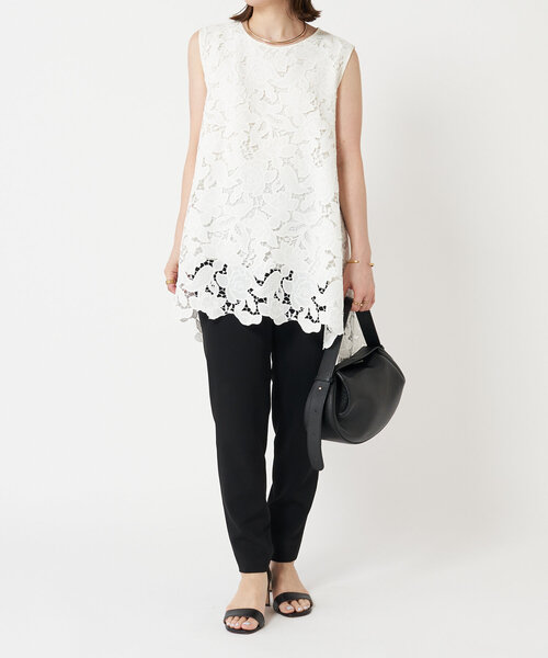 LIVETART（リヴェタート）の「刺繍レースノースリーブブラウス（シャツ/ブラウス・レディース・ブラック/ホワイト・FREE）」の22枚目の写真