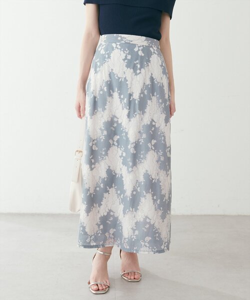 natural couture（ナチュラルクチュール）の「カラーレースAラインスカート（スカート・レディース・ブラウン/ミント/サックスブルー・FREE）」の14枚目の写真