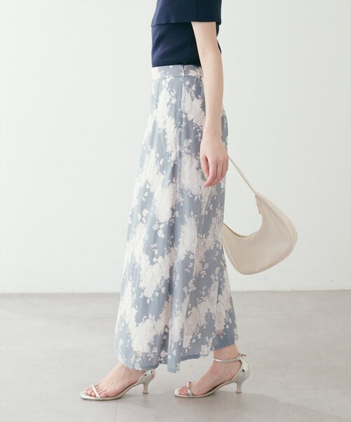 natural couture（ナチュラルクチュール）の「カラーレースAラインスカート（スカート・レディース・ブラウン/ミント/サックスブルー・FREE）」の15枚目の写真