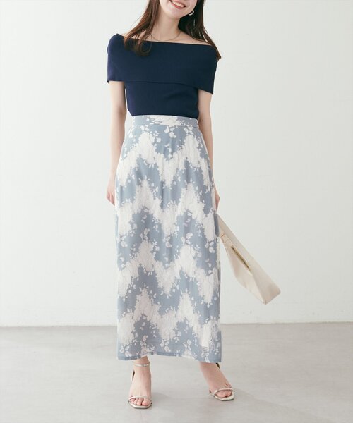 natural couture（ナチュラルクチュール）の「カラーレースAラインスカート（スカート・レディース・ブラウン/ミント/サックスブルー・FREE）」の16枚目の写真