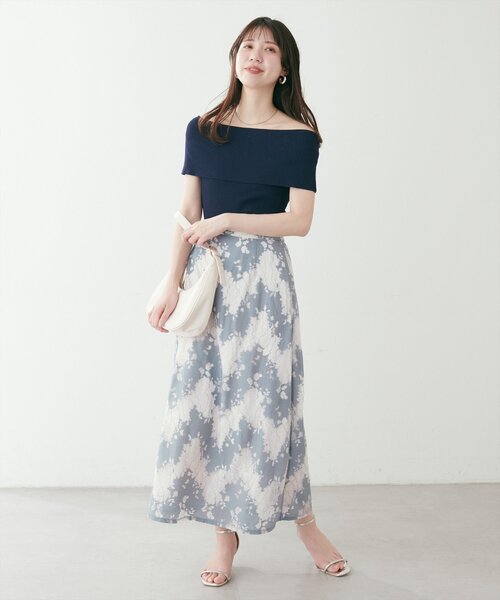 natural couture（ナチュラルクチュール）の「カラーレースAラインスカート（スカート・レディース・ブラウン/ミント/サックスブルー・FREE）」の17枚目の写真