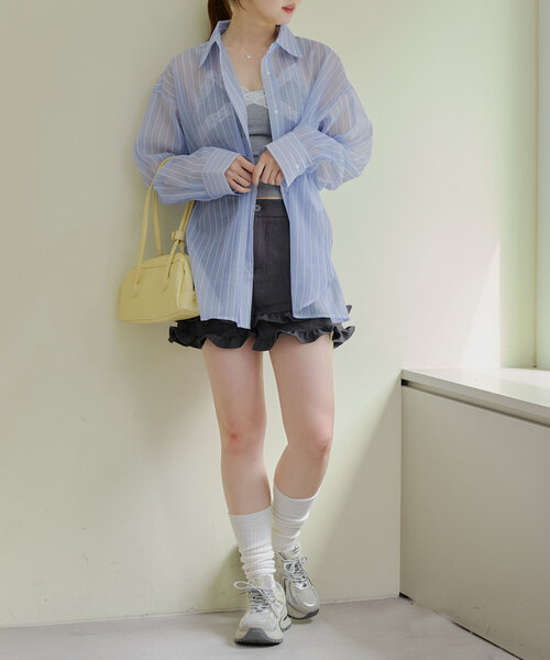 Another Branch olive des olive（アナザーブランチオリーブデオリーブ）の「フリフリショートパンツ（その他パンツ・レディース・ブラック/チャコールグレー・FREE）」の7枚目の写真