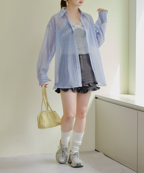 Another Branch olive des olive（アナザーブランチオリーブデオリーブ）の「フリフリショートパンツ（その他パンツ・レディース・ブラック/チャコールグレー・FREE）」の9枚目の写真