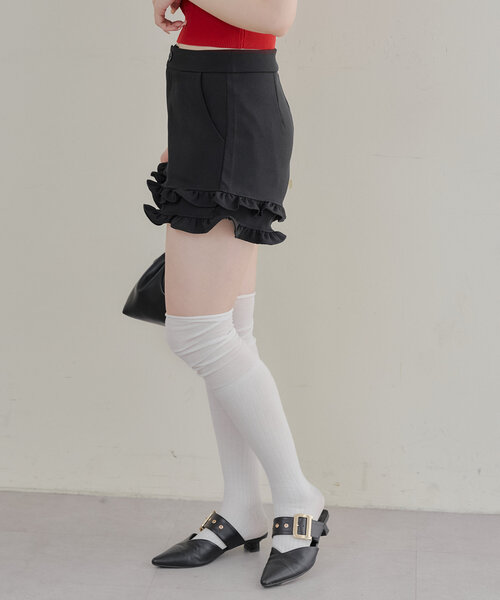 Another Branch olive des olive（アナザーブランチオリーブデオリーブ）の「フリフリショートパンツ（その他パンツ・レディース・ブラック/チャコールグレー・FREE）」の16枚目の写真