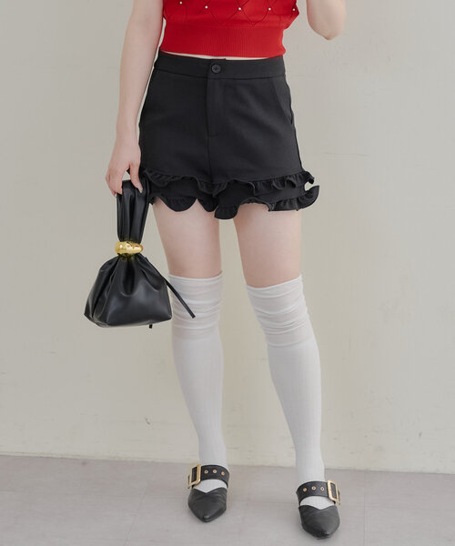 Another Branch olive des olive（アナザーブランチオリーブデオリーブ）の「フリフリショートパンツ（その他パンツ・レディース・ブラック/チャコールグレー・FREE）」の17枚目の写真