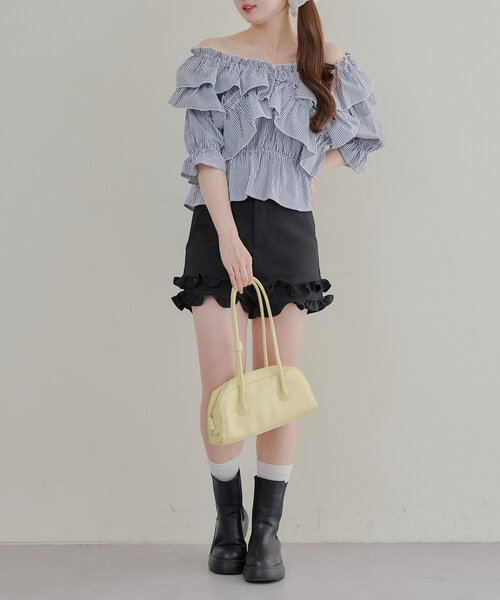 Another Branch olive des olive（アナザーブランチオリーブデオリーブ）の「フリフリショートパンツ（その他パンツ・レディース・ブラック/チャコールグレー・FREE）」の20枚目の写真