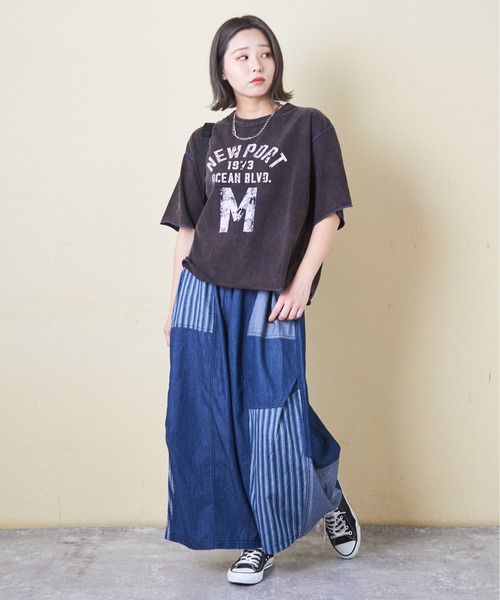 CUBE SUGAR（キューブシュガー）の「4.5オンスデニム切替タックイージーワイドパンツ（デニムパンツ・レディース・インディゴブルー/ブルー系/ネイビー系・M）」の22枚目の写真