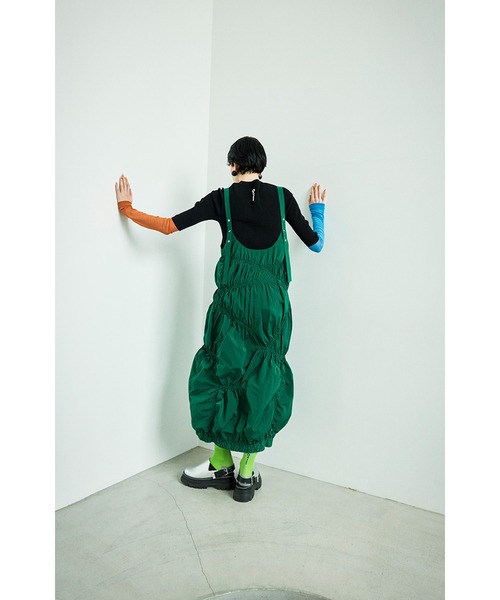 極美品 25SS OMMO IRREGULAR SHIRRING CAMI OP OMMO ONLINE STORE / IRREGULAR SHIRRING COCOON CAMI OP