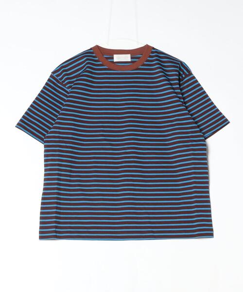 soglia（ソリア）の「soglia/ソリア　BASQUE JERSEY H/SLEEVE T BORDER（Tシャツ/カットソー・レディース・ホワイト/ブラウン/ワイン・1）」の5枚目の写真