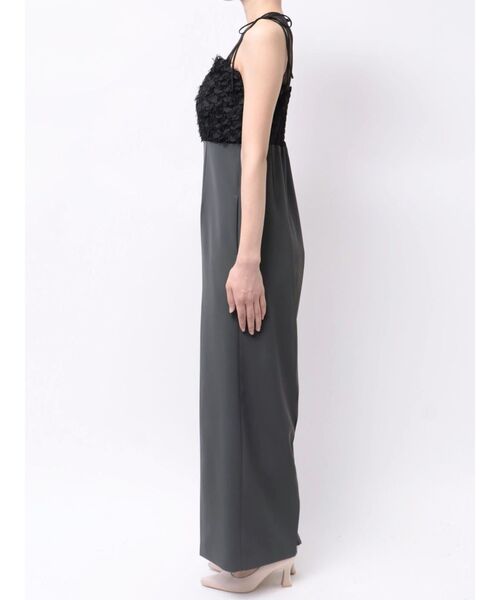 LAGUNAMOON（ラグナムーン）の「LADYデコレーションレイヤードパンツドレス 結婚式 お呼ばれ（パンツドレス・レディース・ベージュ/チャコールグレー・SMALL/MEDIUM）」の9枚目の写真