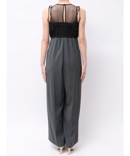 LAGUNAMOON（ラグナムーン）の「LADYデコレーションレイヤードパンツドレス 結婚式 お呼ばれ（パンツドレス・レディース・ベージュ/チャコールグレー・SMALL/MEDIUM）」の10枚目の写真