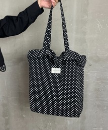 Loco Ocean（ロコオーシャン）の「【A4サイズ収納可】ドット柄 フリル トートバッグ（トートバッグ）」