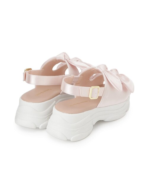 couture brooch(クチュールブローチ)の「ノットリボン厚底スポーツサンダル(サンダル・レディース・ピンク/ブラック・35/45)」の5枚目の写真