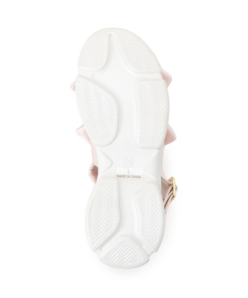 couture brooch(クチュールブローチ)の「ノットリボン厚底スポーツサンダル(サンダル・レディース・ピンク/ブラック・35/45)」の3枚目の写真