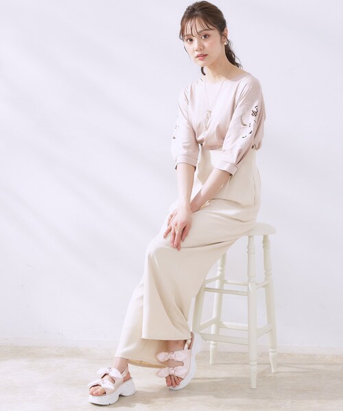 couture brooch(クチュールブローチ)の「ノットリボン厚底スポーツサンダル(サンダル・レディース・ピンク/ブラック・35/45)」の8枚目の写真