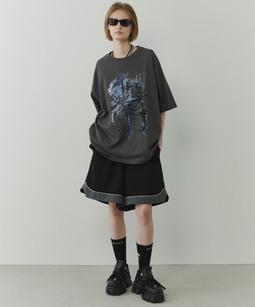 AFF AIVER(エイエフエフアイバー)の「AFF AIVER パイピングワイドバギーショートパンツ(その他パンツ・メンズ・グレー/ブラック/ライトグレー・SMALL/MEDIUM/LARGE)」の13枚目の写真