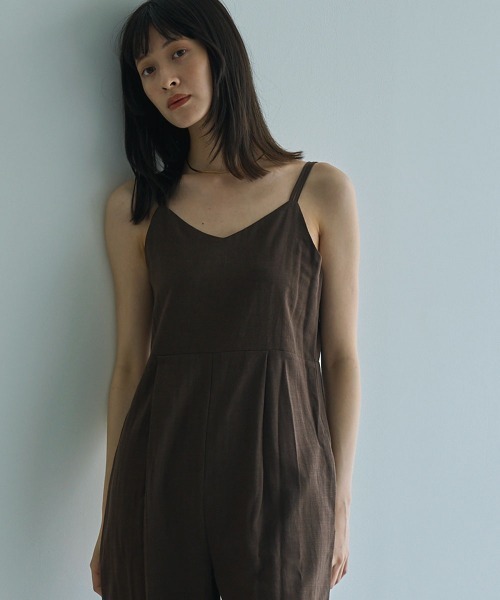 marjour（マージュール）の「HERRINGBONE SALOPETTE（サロペット/オーバーオール・レディース・オフホワイト/ブラウン・M/L）」の18枚目の写真