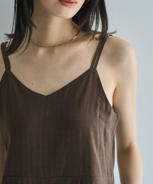 marjour（マージュール）の「HERRINGBONE SALOPETTE（サロペット/オーバーオール・レディース・オフホワイト/ブラウン・M/L）」の19枚目の写真