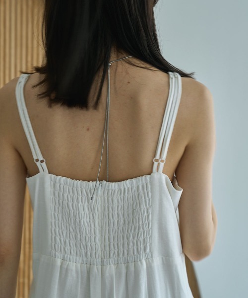 marjour（マージュール）の「HERRINGBONE SALOPETTE（サロペット/オーバーオール・レディース・オフホワイト/ブラウン・M/L）」の16枚目の写真