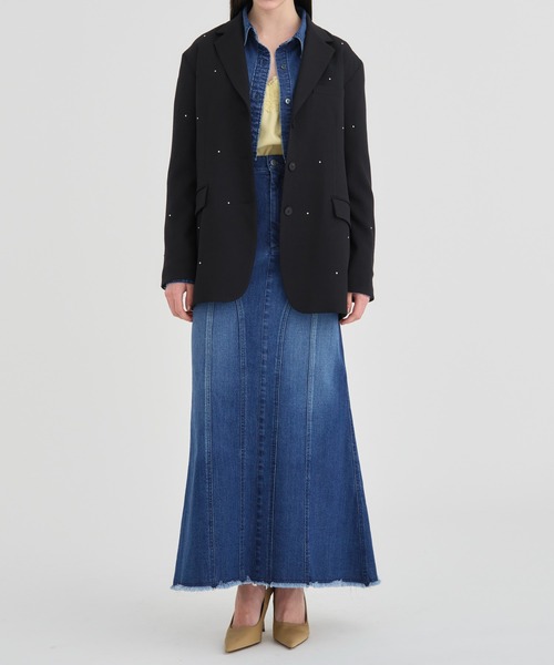 RITAN（リタン）の「【RITAN/リタン】Back Slit Motif TailoredJacket/バックスリットモチーフテーラードジャケット（テーラードジャケット・レディース・ブラック・1）」の4枚目の写真