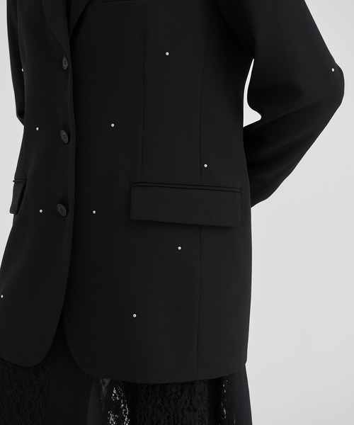 RITAN（リタン）の「【RITAN/リタン】Back Slit Motif TailoredJacket/バックスリットモチーフテーラードジャケット（テーラードジャケット・レディース・ブラック・1）」の9枚目の写真