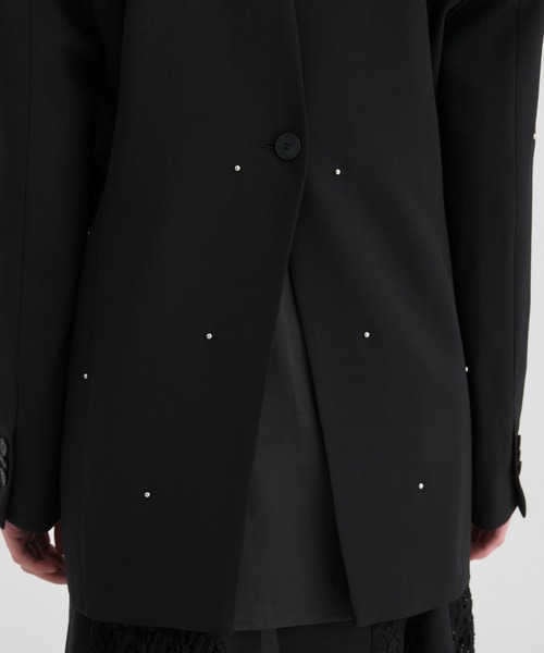 RITAN（リタン）の「【RITAN/リタン】Back Slit Motif TailoredJacket/バックスリットモチーフテーラードジャケット（テーラードジャケット・レディース・ブラック・1）」の14枚目の写真