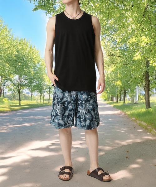 TopIsm(トップイズム)の「吸汗速乾ストレッチ 無地 タンクトップ ノースリーブ(タンクトップ・メンズ・ブルー/カーキ/ベージュ/ブラック/ホワイト/チャコール・L/M/LL)」の12枚目の写真