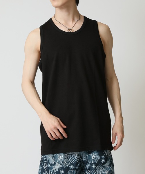 TopIsm(トップイズム)の「吸汗速乾ストレッチ 無地 タンクトップ ノースリーブ(タンクトップ・メンズ・ブルー/カーキ/ベージュ/ブラック/ホワイト/チャコール・L/M/LL)」の13枚目の写真