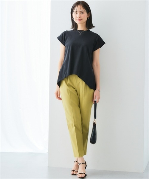 7days Life Styling（セブンデイズライフスタイリング）の「バックフレア綿混ニットプルオーバー（接触冷感・毛玉になりにくい・UVカット）＜大きいサイズ有＞（ニット/セーター・レディース・ブラック/ブルー/杢グレー・S/M/L/LL/3L）」の5枚目の写真