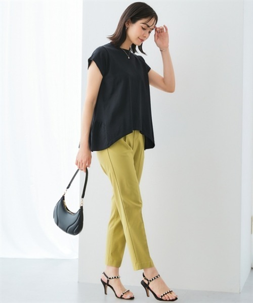 7days Life Styling（セブンデイズライフスタイリング）の「バックフレア綿混ニットプルオーバー（接触冷感・毛玉になりにくい・UVカット）＜大きいサイズ有＞（ニット/セーター・レディース・ブラック/ブルー/杢グレー・S/M/L/LL/3L）」の6枚目の写真