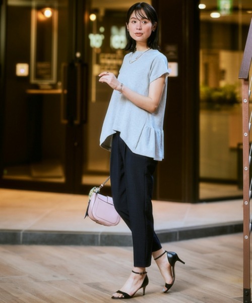 7days Life Styling（セブンデイズライフスタイリング）の「バックフレア綿混ニットプルオーバー（接触冷感・毛玉になりにくい・UVカット）＜大きいサイズ有＞（ニット/セーター・レディース・ブラック/ブルー/杢グレー・S/M/L/LL/3L）」の8枚目の写真