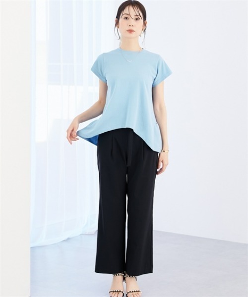 7days Life Styling（セブンデイズライフスタイリング）の「バックフレア綿混ニットプルオーバー（接触冷感・毛玉になりにくい・UVカット）＜大きいサイズ有＞（ニット/セーター・レディース・ブラック/ブルー/杢グレー・S/M/L/LL/3L）」の10枚目の写真