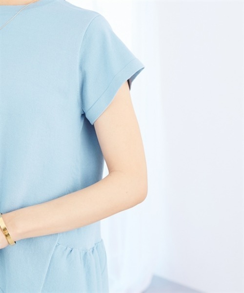 7days Life Styling（セブンデイズライフスタイリング）の「バックフレア綿混ニットプルオーバー（接触冷感・毛玉になりにくい・UVカット）＜大きいサイズ有＞（ニット/セーター・レディース・ブラック/ブルー/杢グレー・S/M/L/LL/3L）」の14枚目の写真