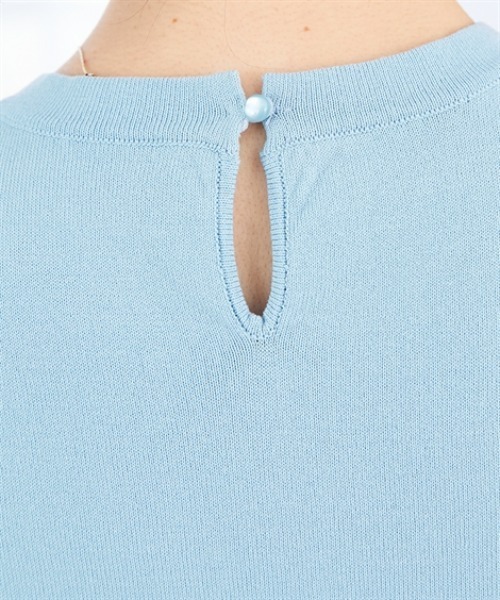 7days Life Styling（セブンデイズライフスタイリング）の「バックフレア綿混ニットプルオーバー（接触冷感・毛玉になりにくい・UVカット）＜大きいサイズ有＞（ニット/セーター・レディース・ブラック/ブルー/杢グレー・S/M/L/LL/3L）」の19枚目の写真